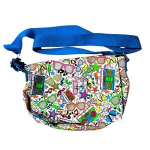 90s Retro handmade purse bag neon music cassette tape nostalgic